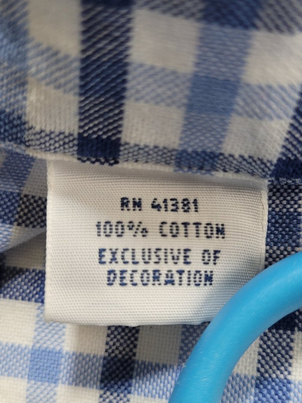 Ralph Lauren Mens Blue Checkered Plaid Gingham Oxford Dress Shirt Polo XL Preppy - Picture 7 of 9